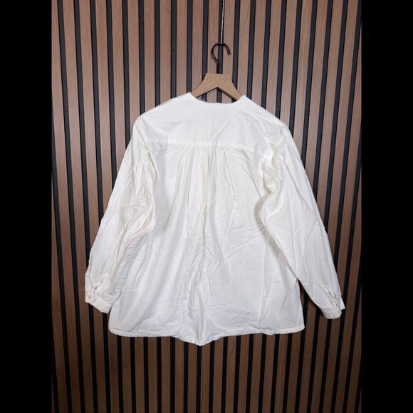 Vintage WAH Maker Top OS Womens Pintuck Long Sleeve Popover - Picture 2 of 7